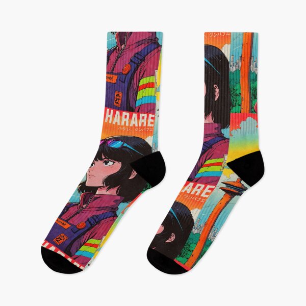 Item preview, Harare Zimbabwe Africa Retro Anime Girl 80s Vintage Travel designed and sold by Retro-Anime9.