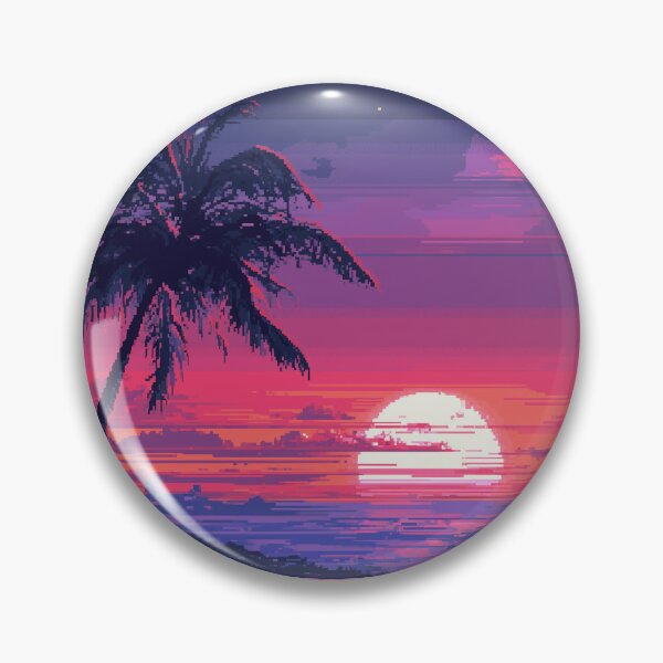 Item preview, Retro Pixel Palm Sunset designed and sold by Christian Weiss.