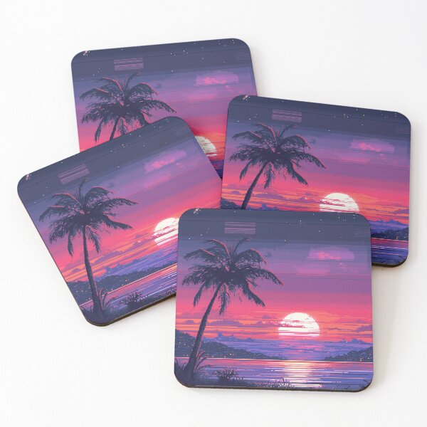 Item preview, Retro Pixel Palm Sunset designed and sold by Christian Weiss.