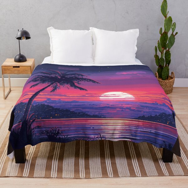 Item preview, Retro Pixel Palm Sunset designed and sold by Christian Weiss.