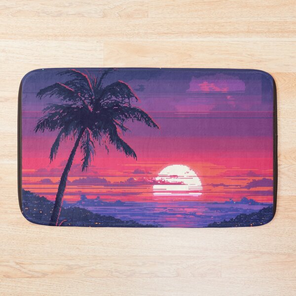 Item preview, Retro Pixel Palm Sunset designed and sold by Christian Weiss.