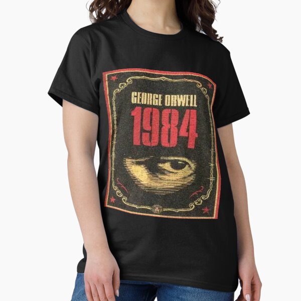Women's T-Shirts [Out of Print] e Orwell / 1984 Womens Relaxed Fit Tee (Red) 1984 Orwell unisex book t-shirt — Out of Print