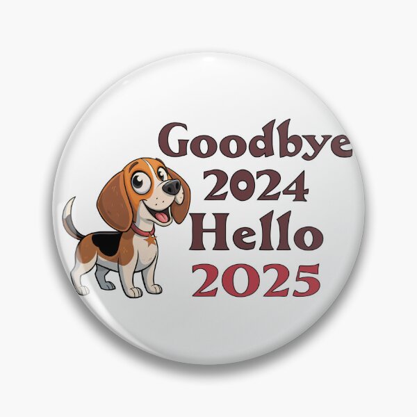 Item preview,  GOODBYE 2024 HELLO 2025 - CUTE BEAGLE  designed and sold by Gihan-Design.