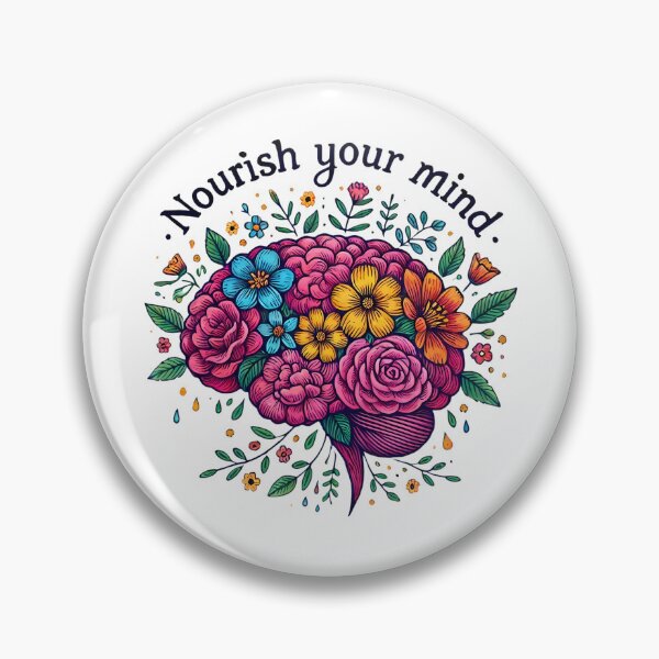 Item preview, Nourish Your Mind | Floral Brain Art | Motivational Nature Design designed and sold by Epic--Art.
