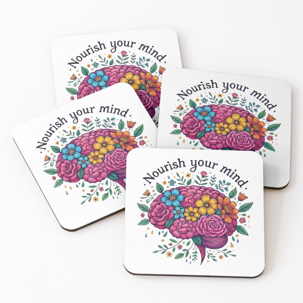 Item preview, Nourish Your Mind | Floral Brain Art | Motivational Nature Design designed and sold by Epic--Art.