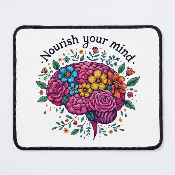 Item preview, Nourish Your Mind | Floral Brain Art | Motivational Nature Design designed and sold by Epic--Art.