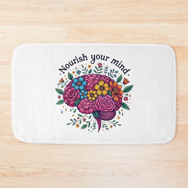 Item preview, Nourish Your Mind | Floral Brain Art | Motivational Nature Design designed and sold by Epic--Art.