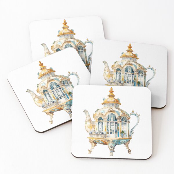 Item preview, Baroque-Style Teapot Mansion Illustration designed and sold by FlyingDreamsArt.