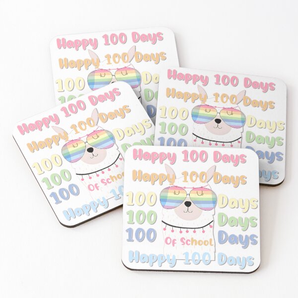 Item preview, Happy 100 Days Of School, Llama, 100 days of school teacher, pastel colors designed and sold by orthodox-icon.