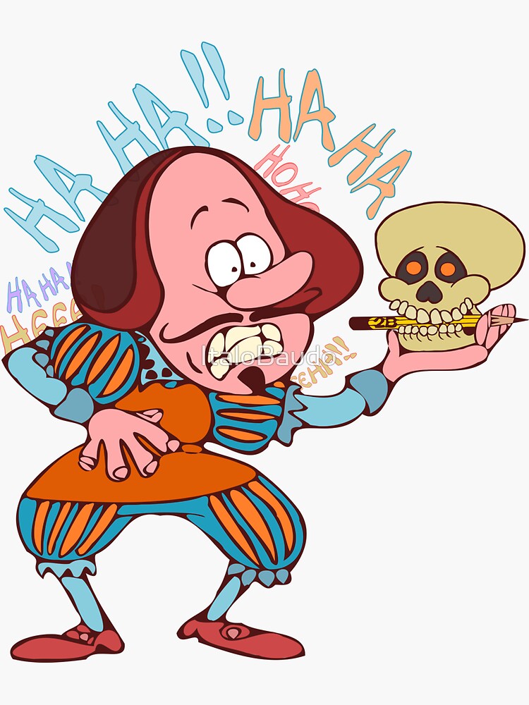 "Hamlet and Yorick" Sticker by ItaloBaudo Redbubble