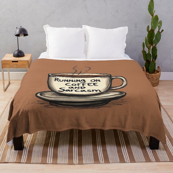 Item preview, SARCASM SAYINGS: Running on Coffee and Sarcasm designed and sold by SignumShop.