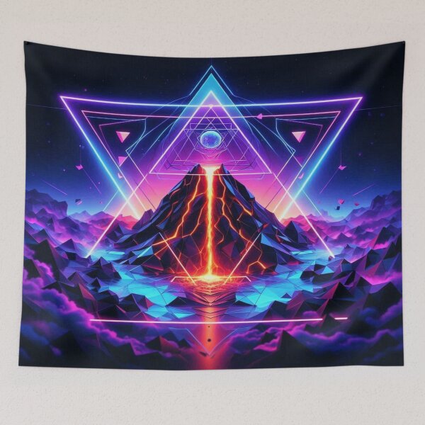 Item preview, Majestic lava flow: An artistic masterpiece of natural force captured in vibrant colors designed and sold by FotoworldEdel.