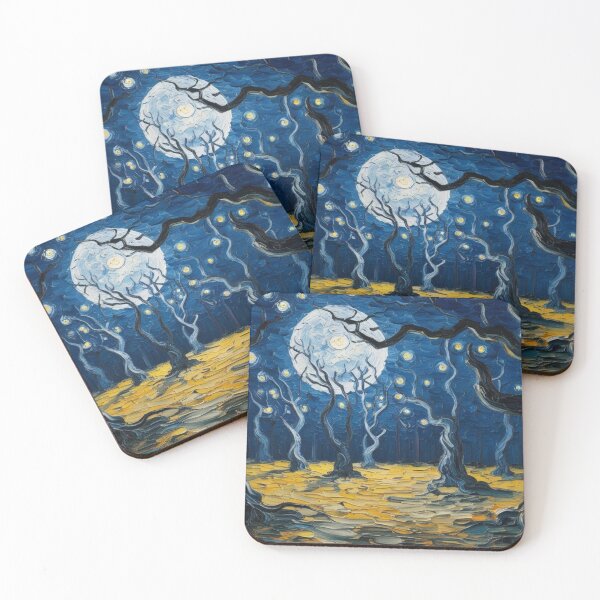 Item preview, Night in the mysterious forest bathed in moonlight  designed and sold by EtCreative.