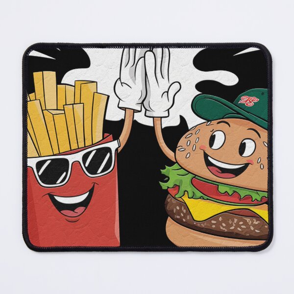 Item preview, Funny Cool Cambo Fast Food Lover Hamburger and French Fries – Humor Meets Foodie Fun designed and sold by Khoulaly ⭐⭐⭐⭐⭐.