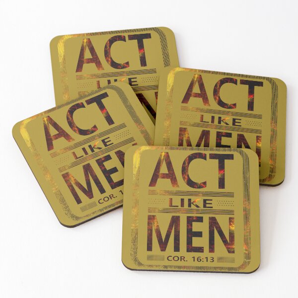 Item preview, Act Like Men | Inspirational Bible Quote Typography - 1 Corinthians 16:13 for lighter background designed and sold by ZechJohnRB.