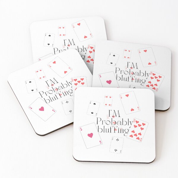 Item preview, "Funny Poker Design – 'I'm Probably Bluffing' Playing Cards Artwork" designed and sold by Kabootri.