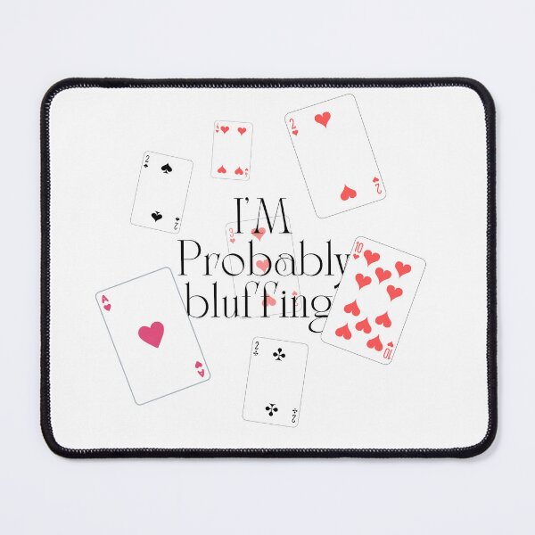 Item preview, "Funny Poker Design – 'I'm Probably Bluffing' Playing Cards Artwork" designed and sold by Kabootri.