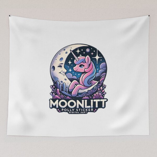 Item preview, Moonlit polly Sticker design  designed and sold by NCNGDESIGN.