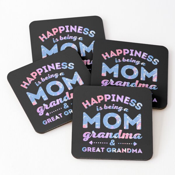 Item preview, Happiness is Being a Mom Grandma and Great Grandma designed and sold by RareBunny.