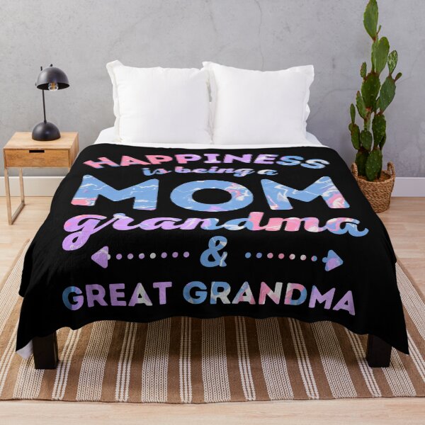 Item preview, Happiness is Being a Mom Grandma and Great Grandma designed and sold by RareBunny.