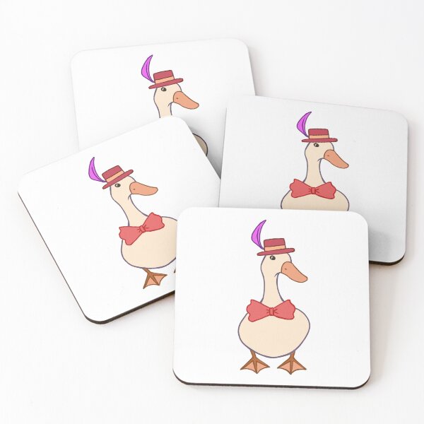 Item preview, Duck Wearing Hat and Tie Sticker designed and sold by Madariesstudio.