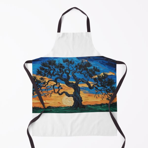 Aperçu de l'œuvre Une représentation dramatique d'un arbre solitaire sur une colline créée et vendue par EtCreative.