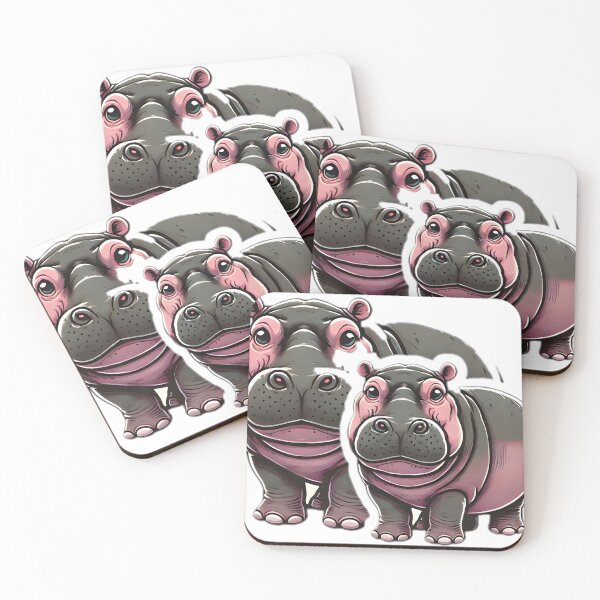 Item preview, hippos sticker design  designed and sold by NCNGDESIGN.
