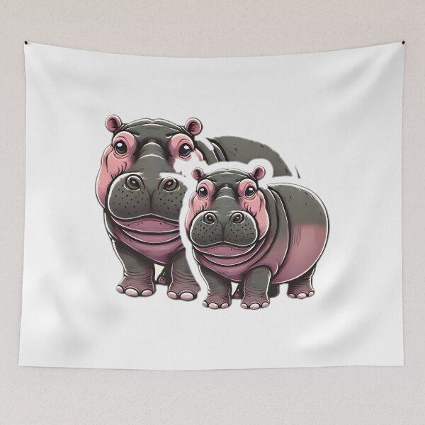Item preview, hippos sticker design  designed and sold by NCNGDESIGN.
