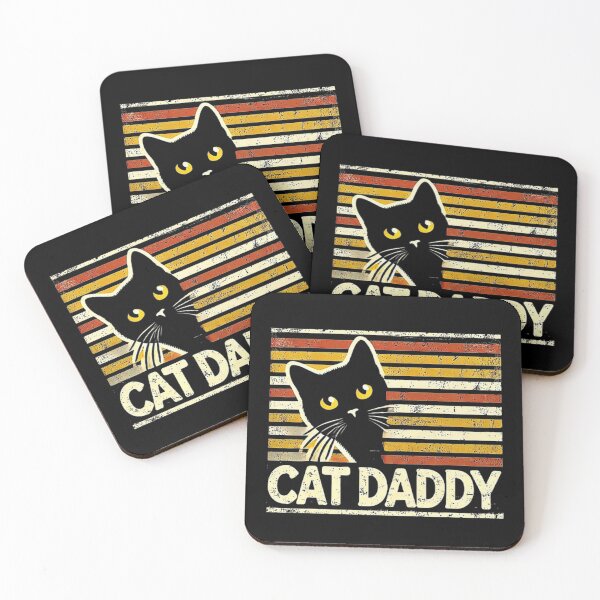 Item preview, Vintage Retro Cat Daddy Design with Distressed Crazy Cat Look designed and sold by love3617.