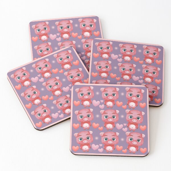 Item preview, Little pigs and hearts pattern designed and sold by Topmel.