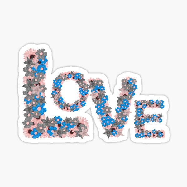 Item preview, LOVE in Flowers - Colorful and Floral Design designed and sold by Kitimouna.