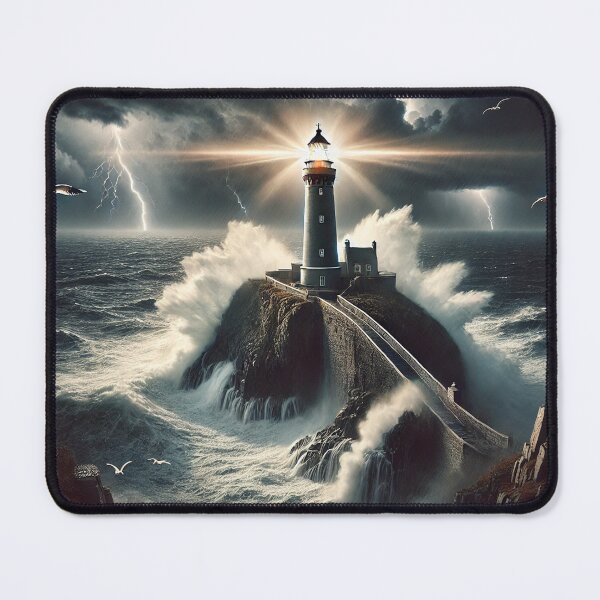 Item preview, Stormy Lighthouse Resilience designed and sold by QuirkWears.