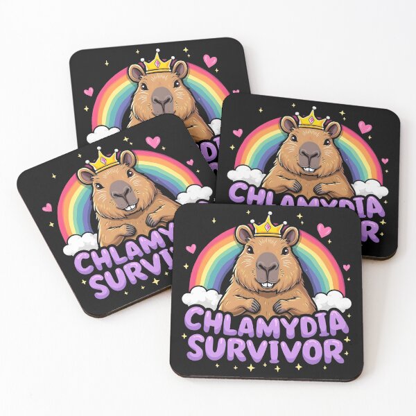 Item preview, Funny Capybara Chlamydia Survivor designed and sold by HeadTurningArt.