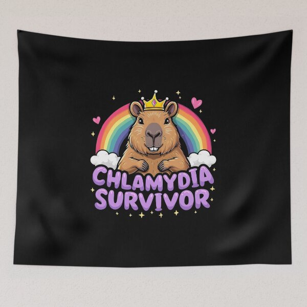 Item preview, Funny Capybara Chlamydia Survivor designed and sold by HeadTurningArt.