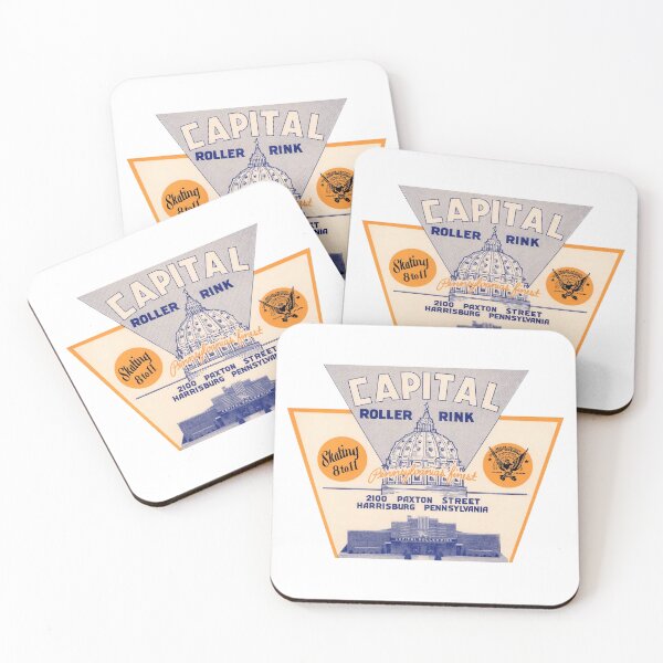 Item preview, Capitol Roller Rink Harrisburg Pennsylvania Roller Skating Rink Sticker Decal Label Design 2 designed and sold by tislord.