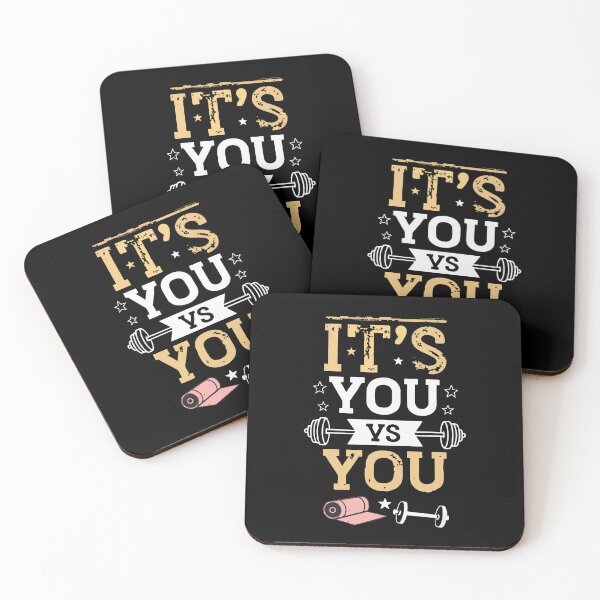 Item preview, It's You vs You - Motivational Fitness Dumbbell designed and sold by pixelated_echoes.