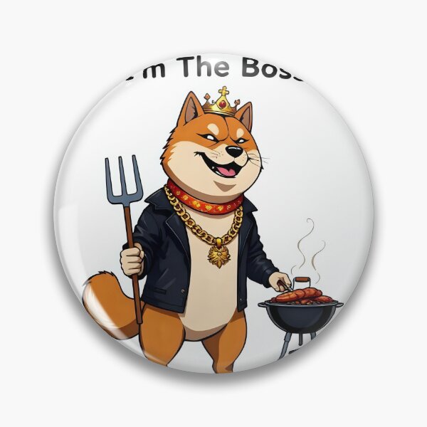 Item preview, Funny Shiba Inu Boss Quote Sticker designed and sold by artistspark.