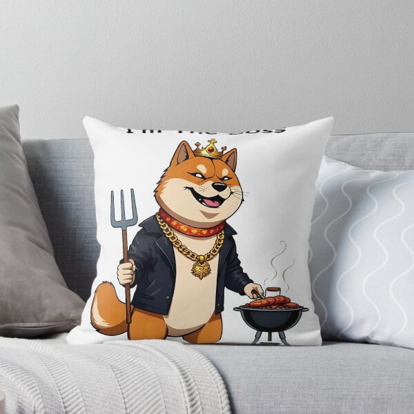 Item preview, Funny Shiba Inu Boss Quote Sticker designed and sold by artistspark.