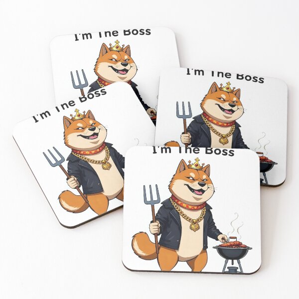 Item preview, Funny Shiba Inu Boss Quote Sticker designed and sold by artistspark.