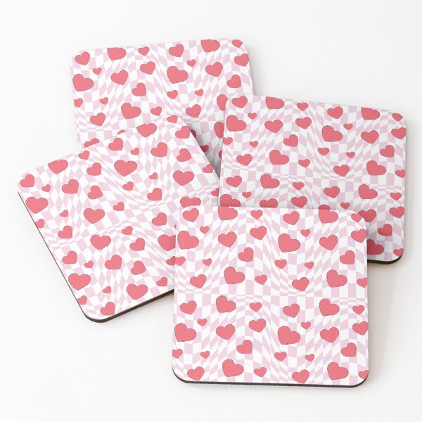 Item preview, Distorted Pink Checkbox With Hearts designed and sold by mrana.