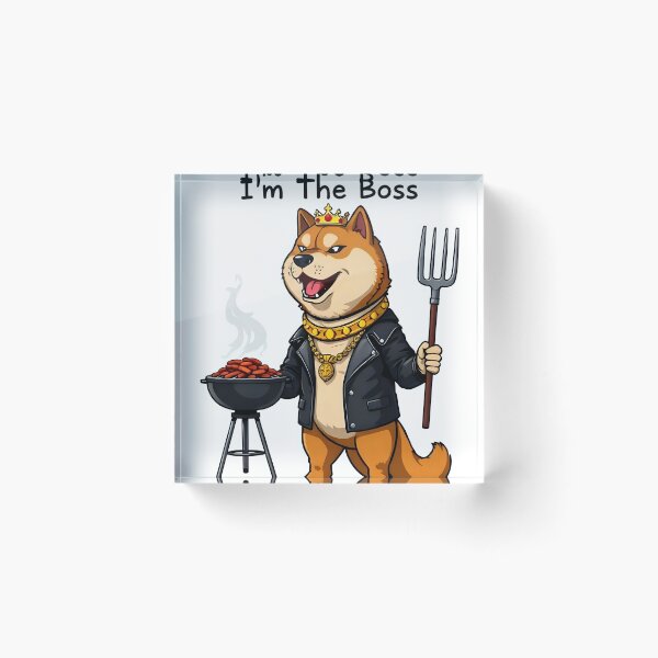 Item preview, Hilarious Shiba Inu Leader Saying Sticker designed and sold by artistspark.