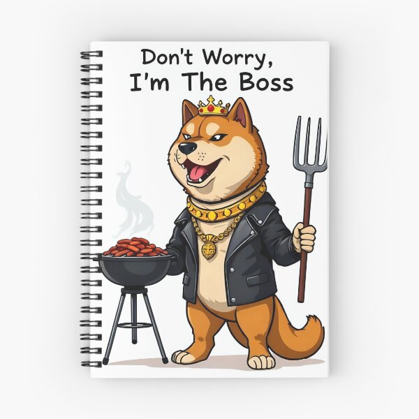 Item preview, Hilarious Shiba Inu Leader Saying Sticker designed and sold by artistspark.