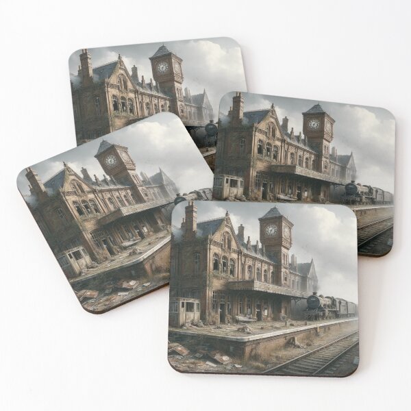 Item preview, Abandoned Train Station in Fog designed and sold by QuirkWears.