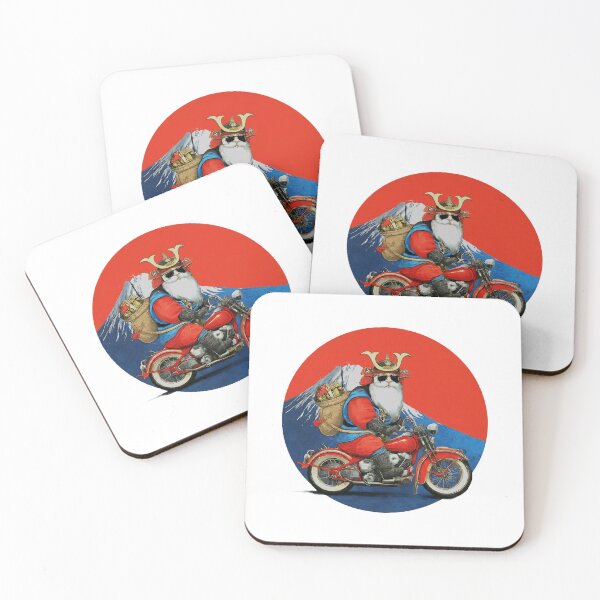 Item preview, Cool Samurai Riding Motorcycle Graphic , Unique Santa Claus , Vintage Motorcycle Santa  Gift, Fun Christmas Graphic designed and sold by Indyadizine.