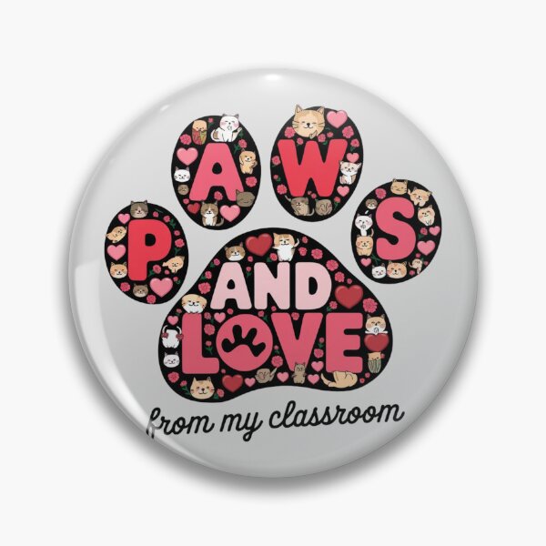 Artikelvorschau, Pfoten und Liebe aus meinem Klassenzimmer – süßes Katzenpfotenabdruck-Design entworfen und verkauft von lorvenson.