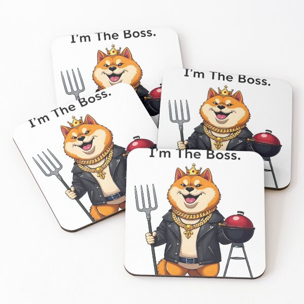 Item preview, Witty Shiba Inu Manager Remark Sticker designed and sold by artistspark.