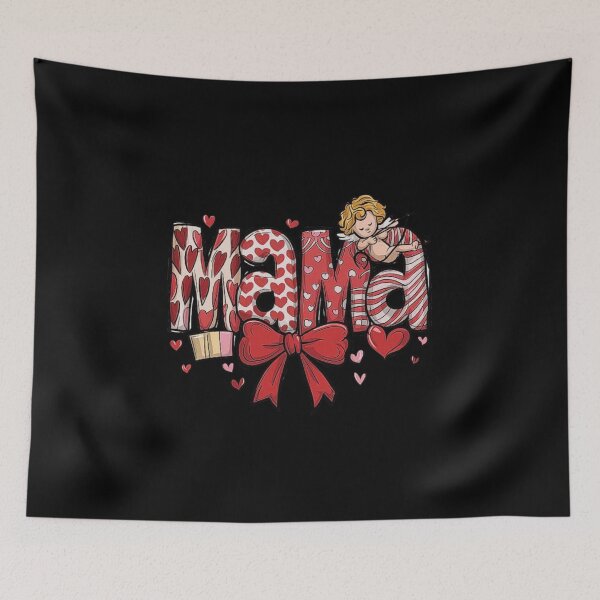 Item preview, Heartfelt Mama Design with Cupid and Red Bow designed and sold by love3617.