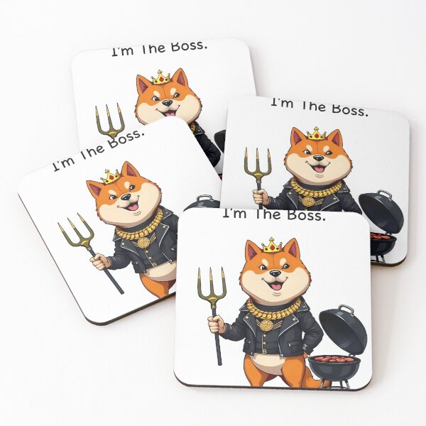 Item preview, Laugh-out-loud Shiba Inu Executive Slogan Sticker designed and sold by artistspark.