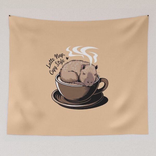 Item preview, Latte Nap Capy Style designed and sold by Situstshirts.