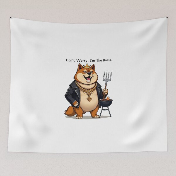 Item preview, Playful Shiba Inu Director Utterance Sticker designed and sold by artistspark.